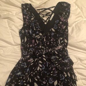 Floral faux wrap maxi dress